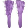 Escova polvo original para cabelos cacheados e lisos antifrizz cor lilás